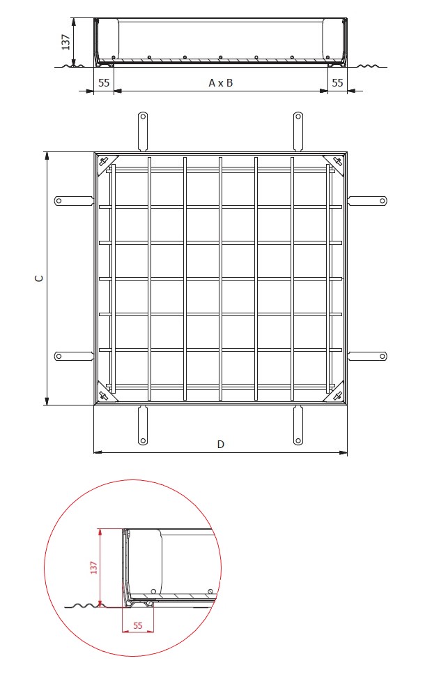 Access Cover Uniface DEEP 65 1