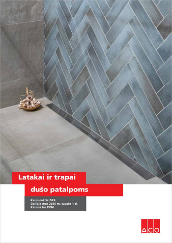 D26 Latakai ir trapai dušo patalpoms